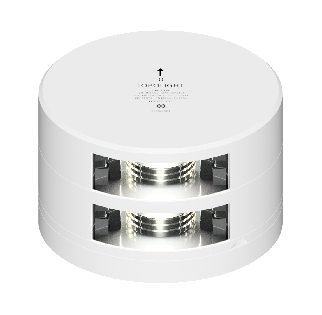 2nm 135° White, Stern, Double, white coated, UL 2nm 135° White, Stern, Double, white coated, UL